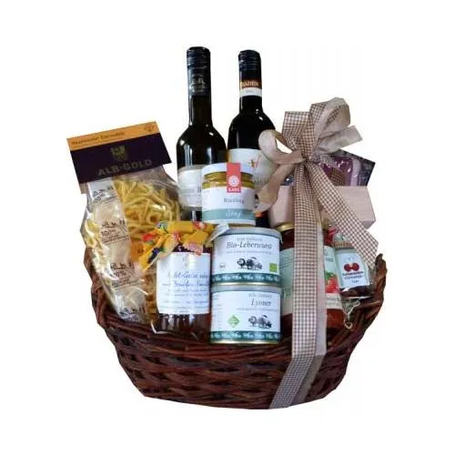 Classic Wine Temptation Gift Basket with Lots