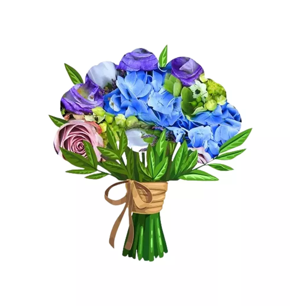 Blue Flowers Arrangement