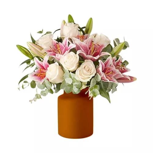Stunning Charm Of Roses and Lilies