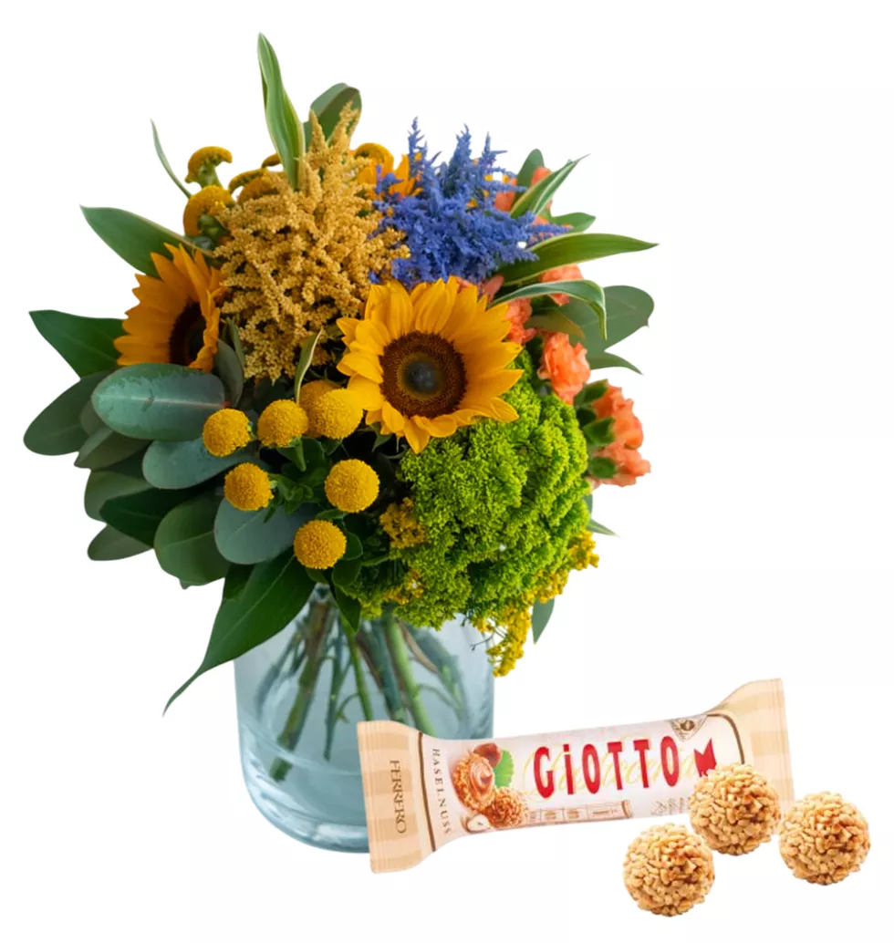 Cheerful Floral Arrangement with Giotto