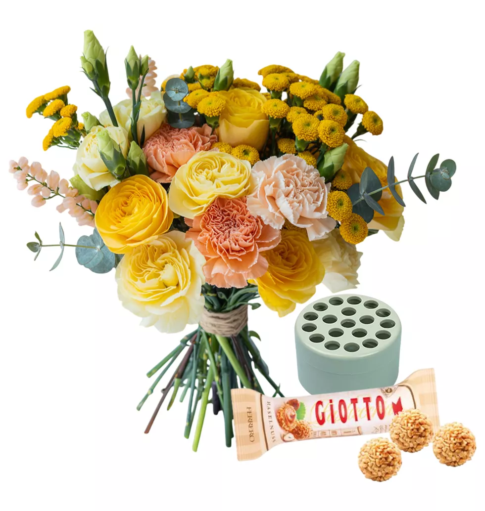 Charming Floral Ensemble with Treat