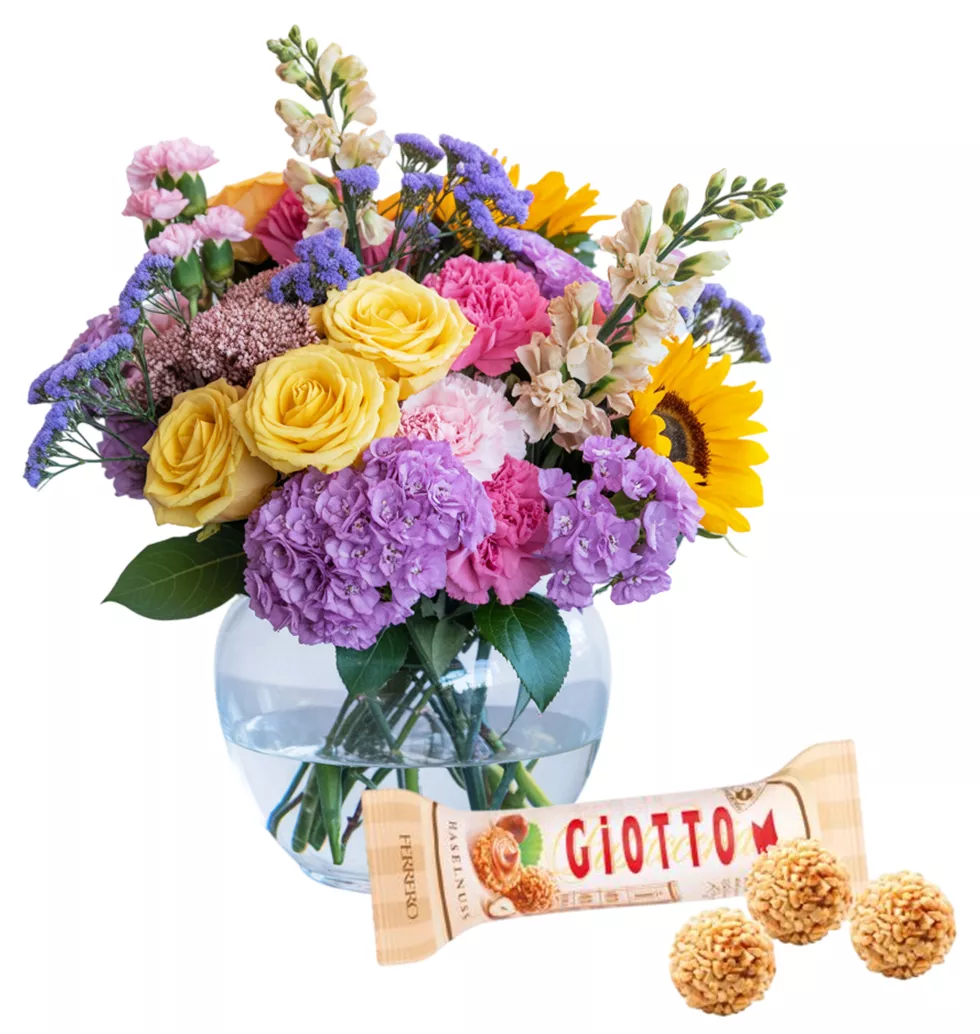 Bright Floral Treat with Giotto