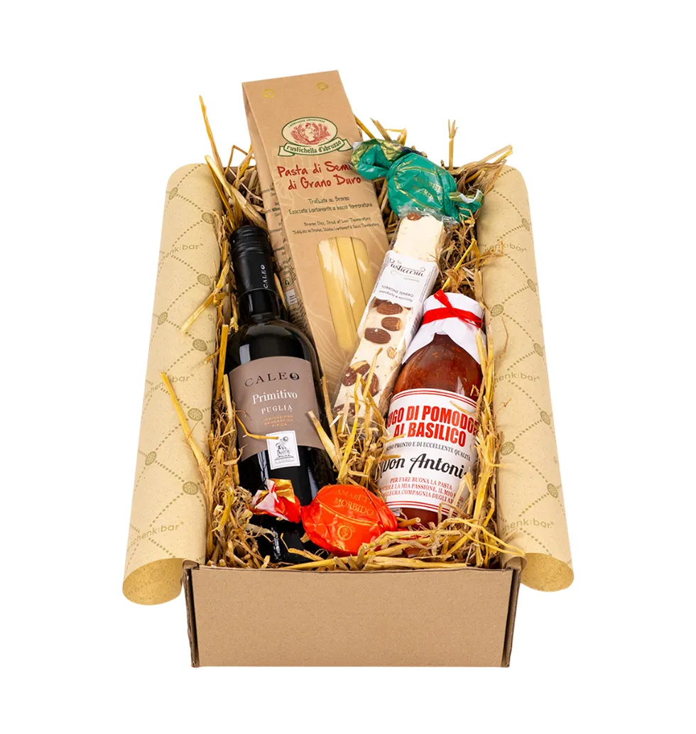 Elegant Primitivo & Pasta Gift Box