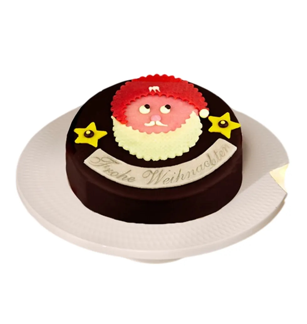 Marzipan Santa Holiday Cake