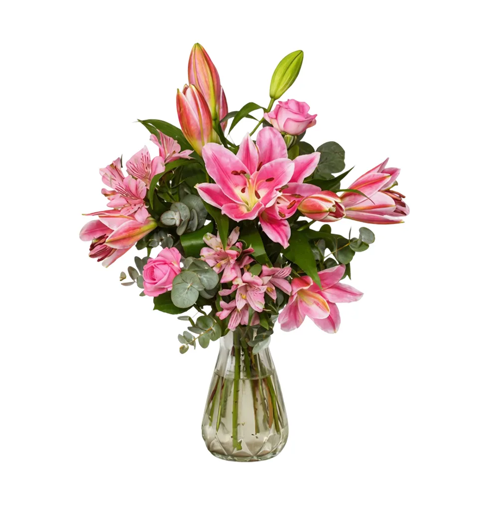Stunning Pink Bouquet with Complimentary Chocolates