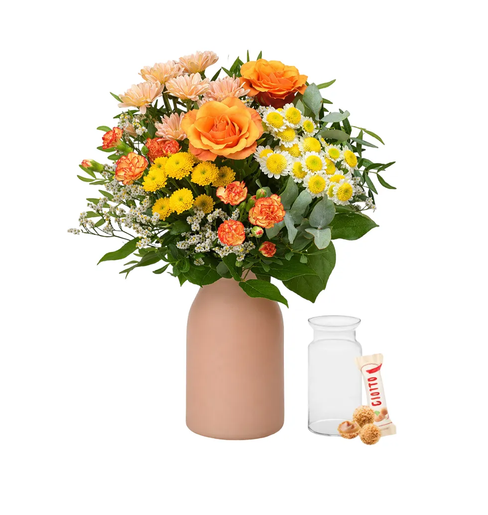 Gorgeous Floral Composition with Complimentary Gifts
