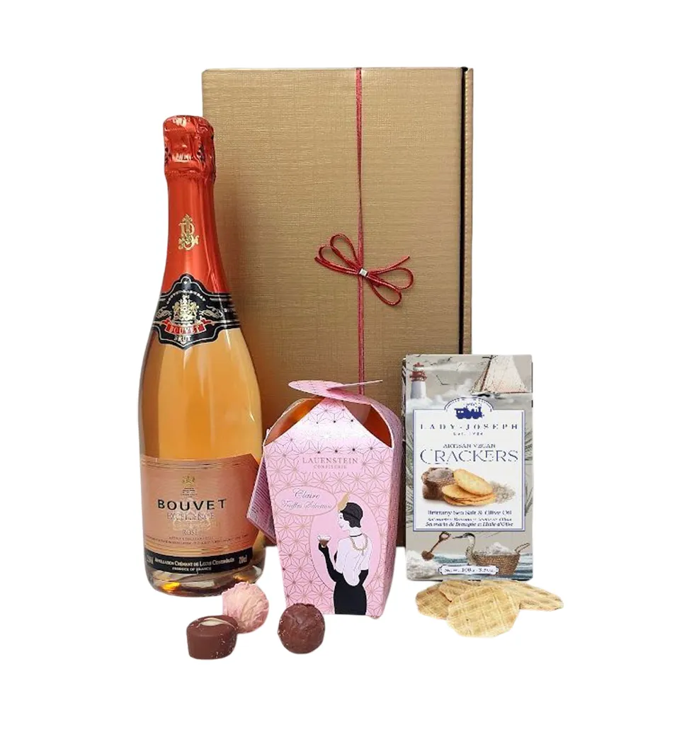 Golden Indulgence Wine & Gourmet Treats Set