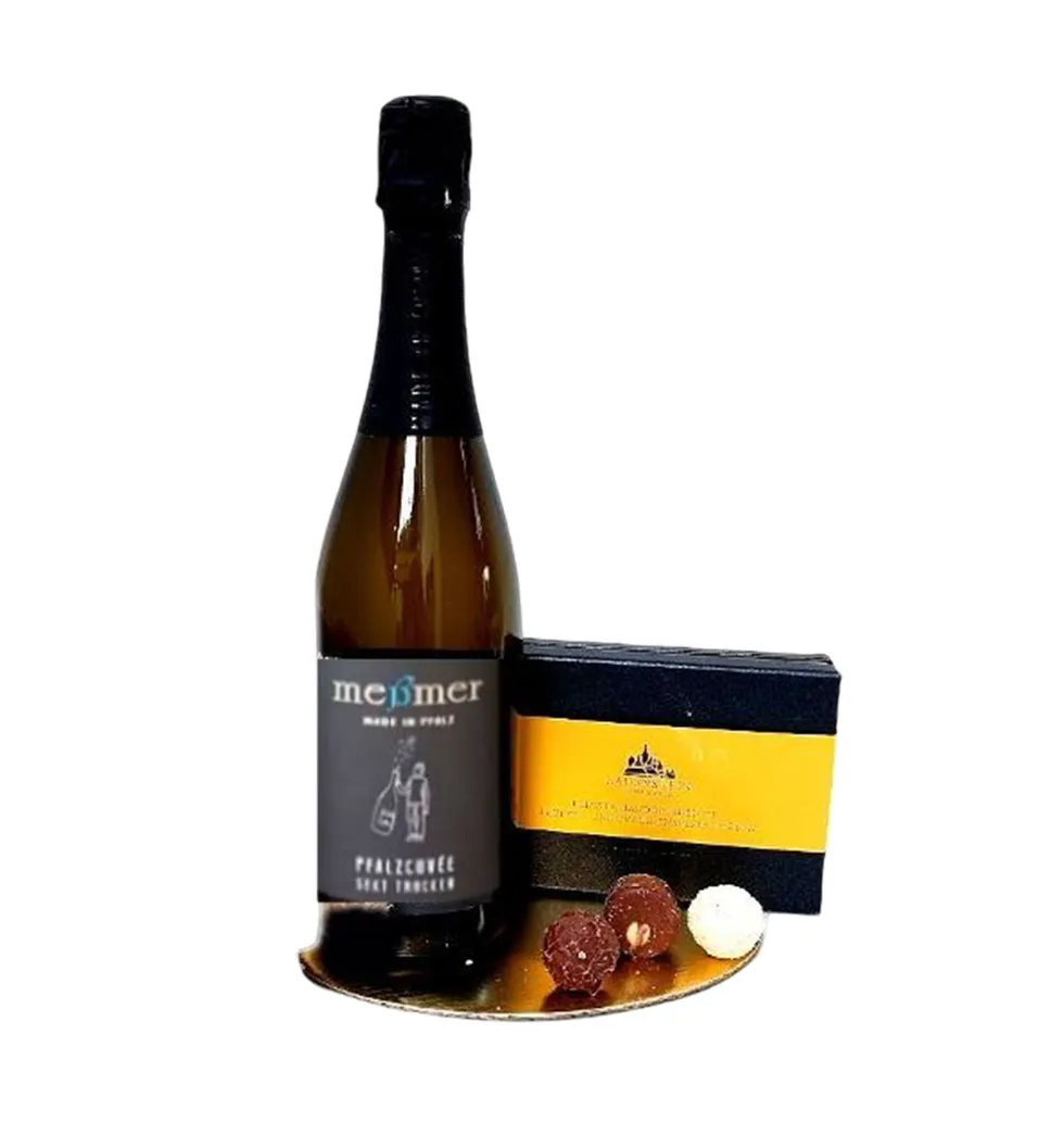 Riesling Sparkle with Gourmet Chocolate Treats